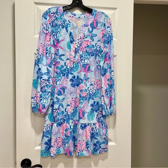 Lilly Pulitzer | Dresses | Lilly Pulitzer Alyssa Long Sleeve Dress Multi  Bahamas Beachcomber Small S Euc | Poshmark